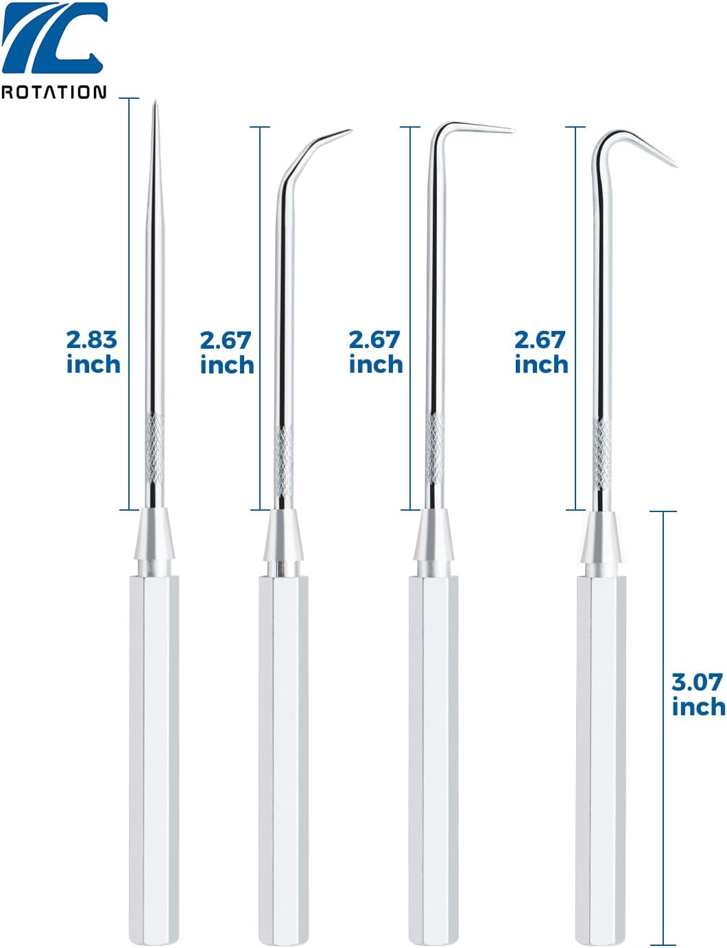 4pc hook and pick set (hex handle)