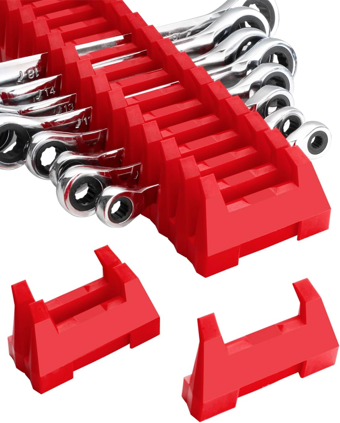 42pcs Modular Wrench Organizer (Red)