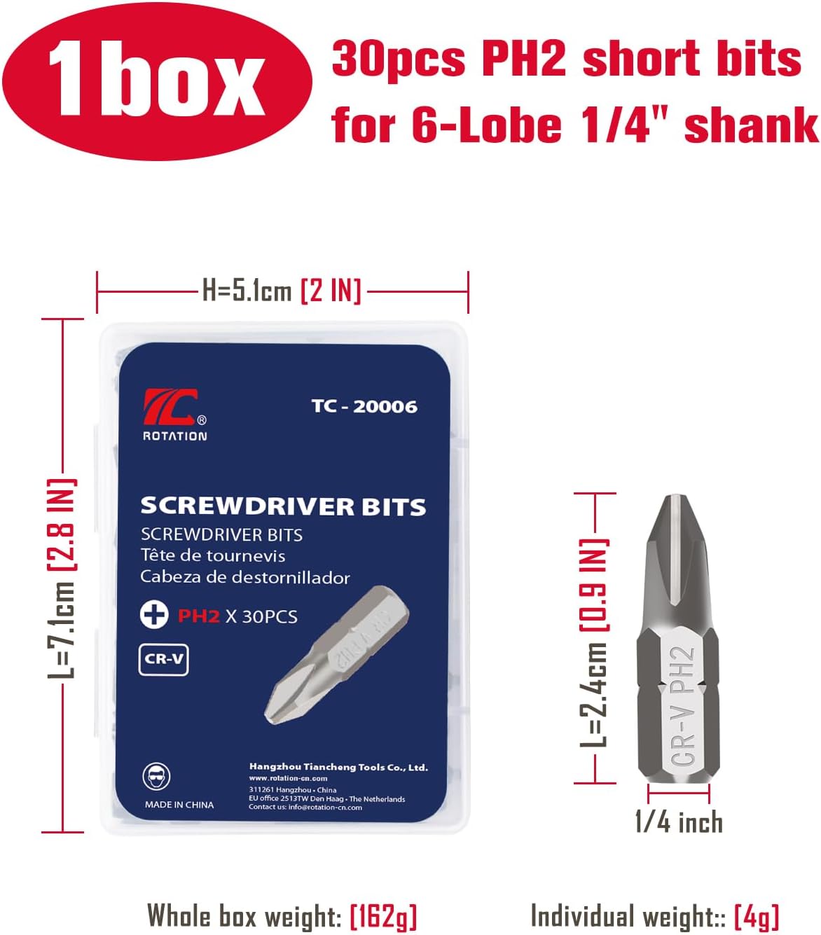 30pc PH2 bit set