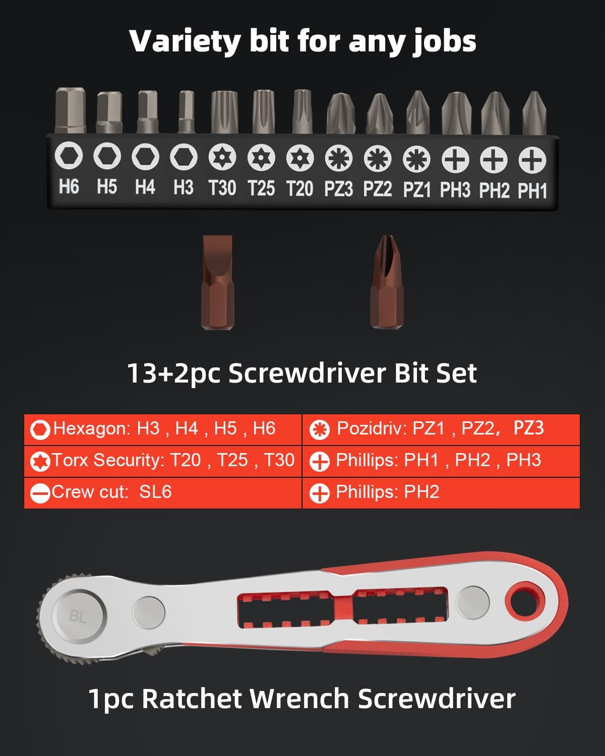 16pc Bit Set