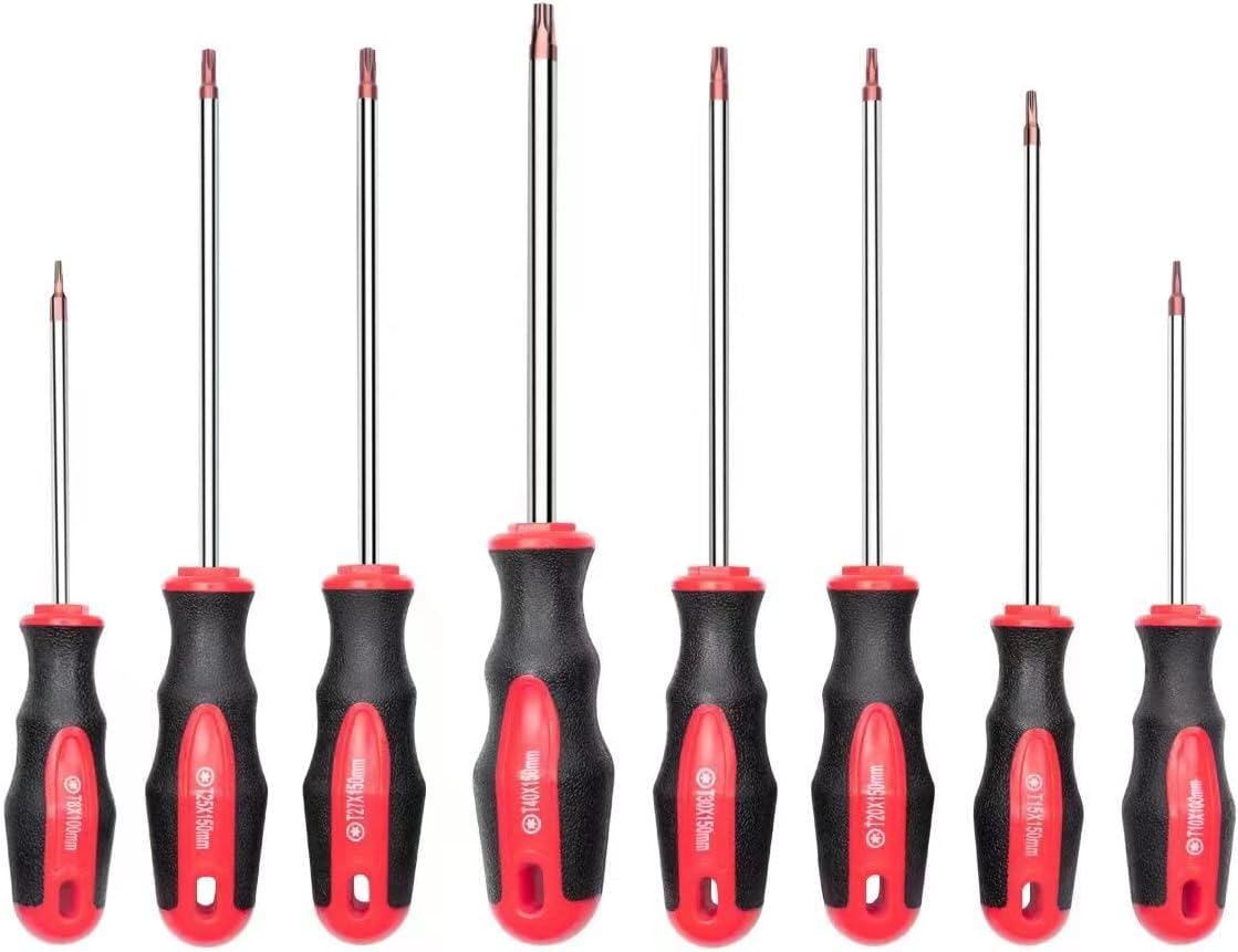 8pc torx screwdriver set (red tips)