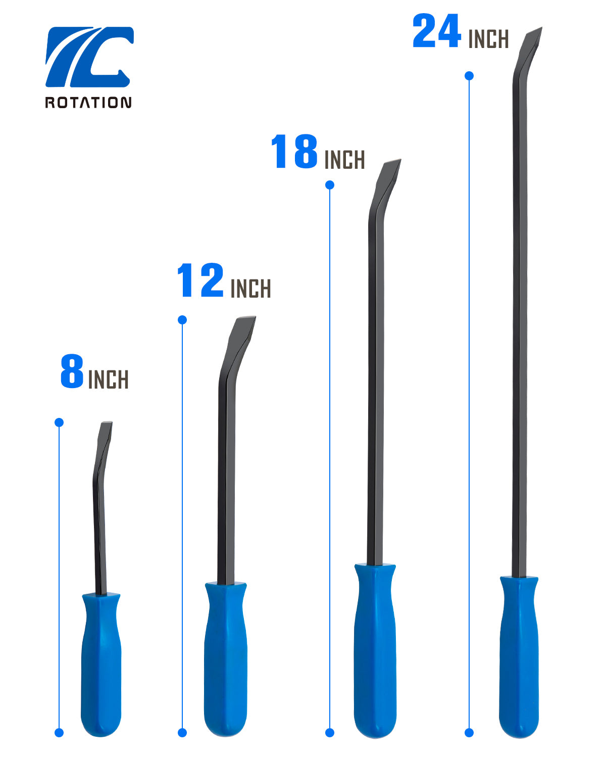 4pc Pry Bar Set single color