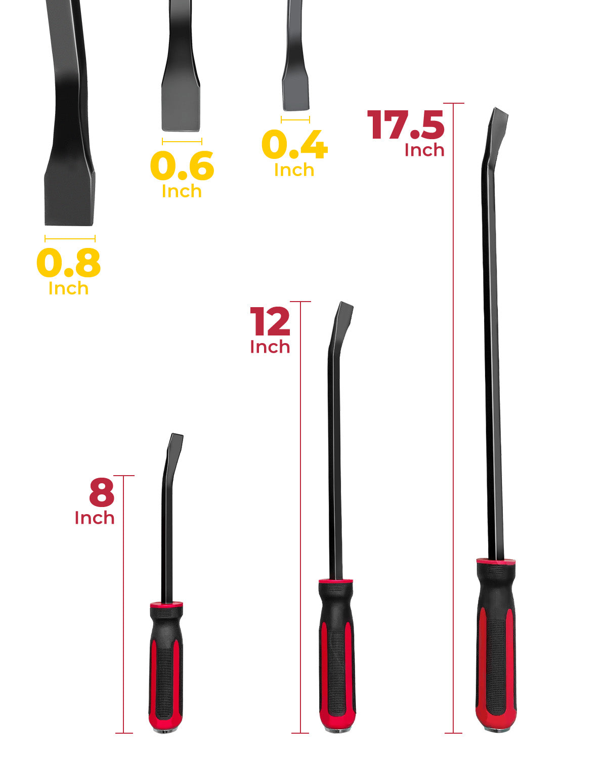 3pc Pry Bar Set