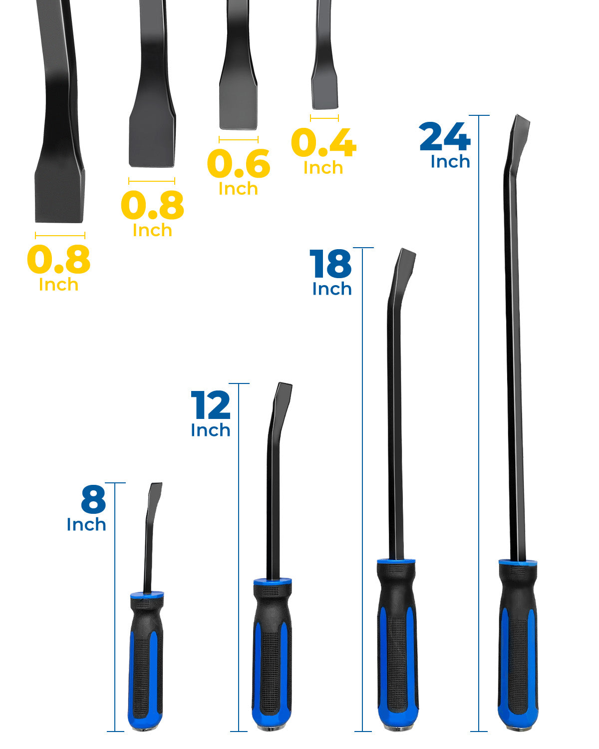 4pc Pry Bar Set