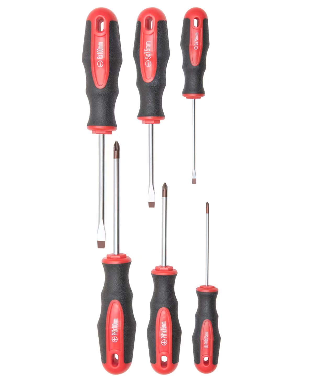 6pc Basic Screwdriver Set (red tip)-ROTATION